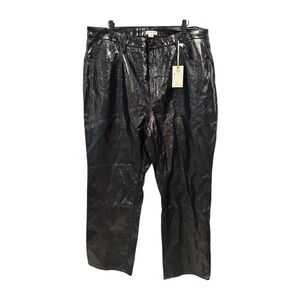 Good American Good Classic‎ Textured Vinyl Faux Patent Leather Pants '90s 16